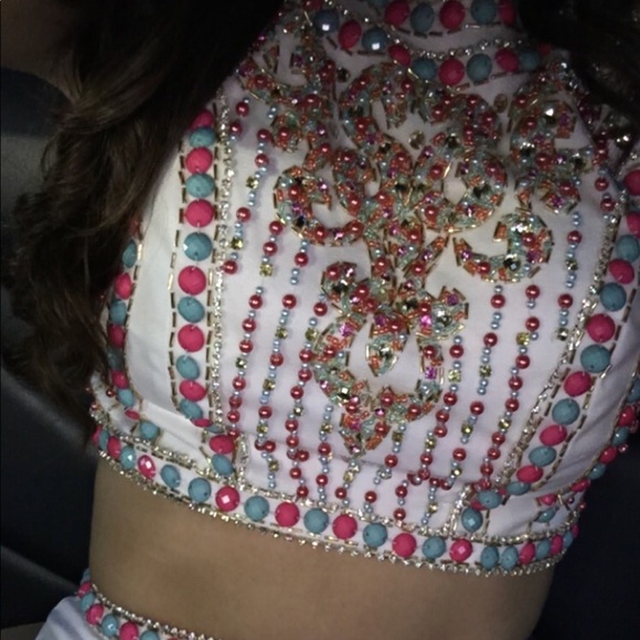 Two piece PROM dress beaded top. - Picture 2 of 5